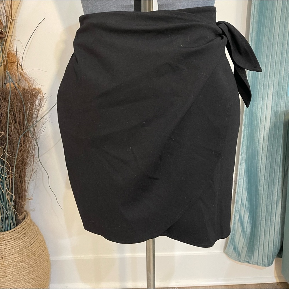 Loft Black Wrap Skirt
